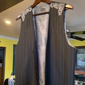 Pin-Stripped vest with decor